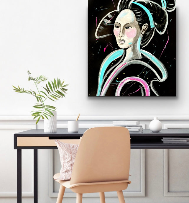 Colorful Geisha #2 - Art Print