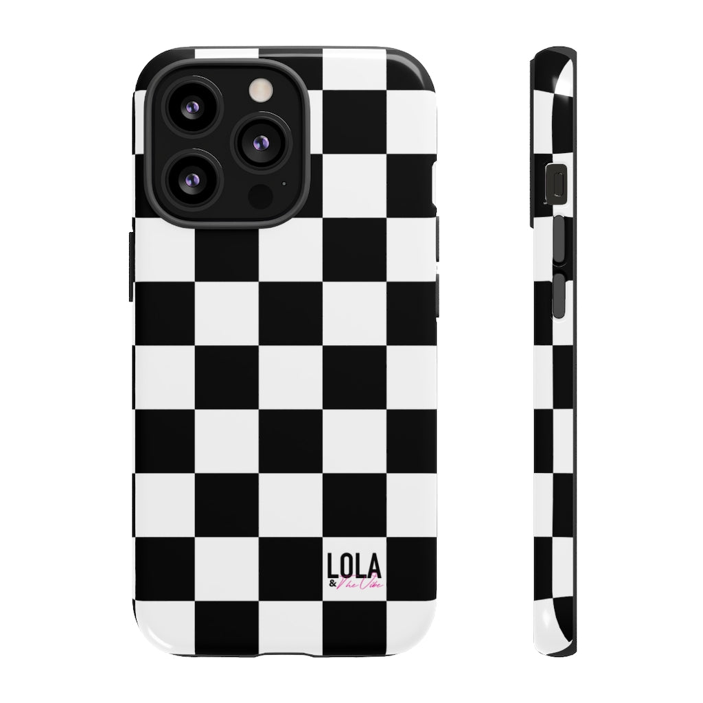 Black Checker iPhone Case