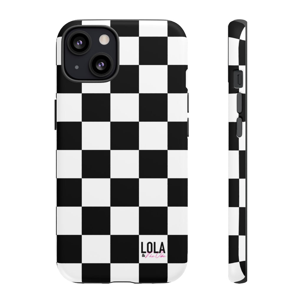 Black Checker iPhone Case