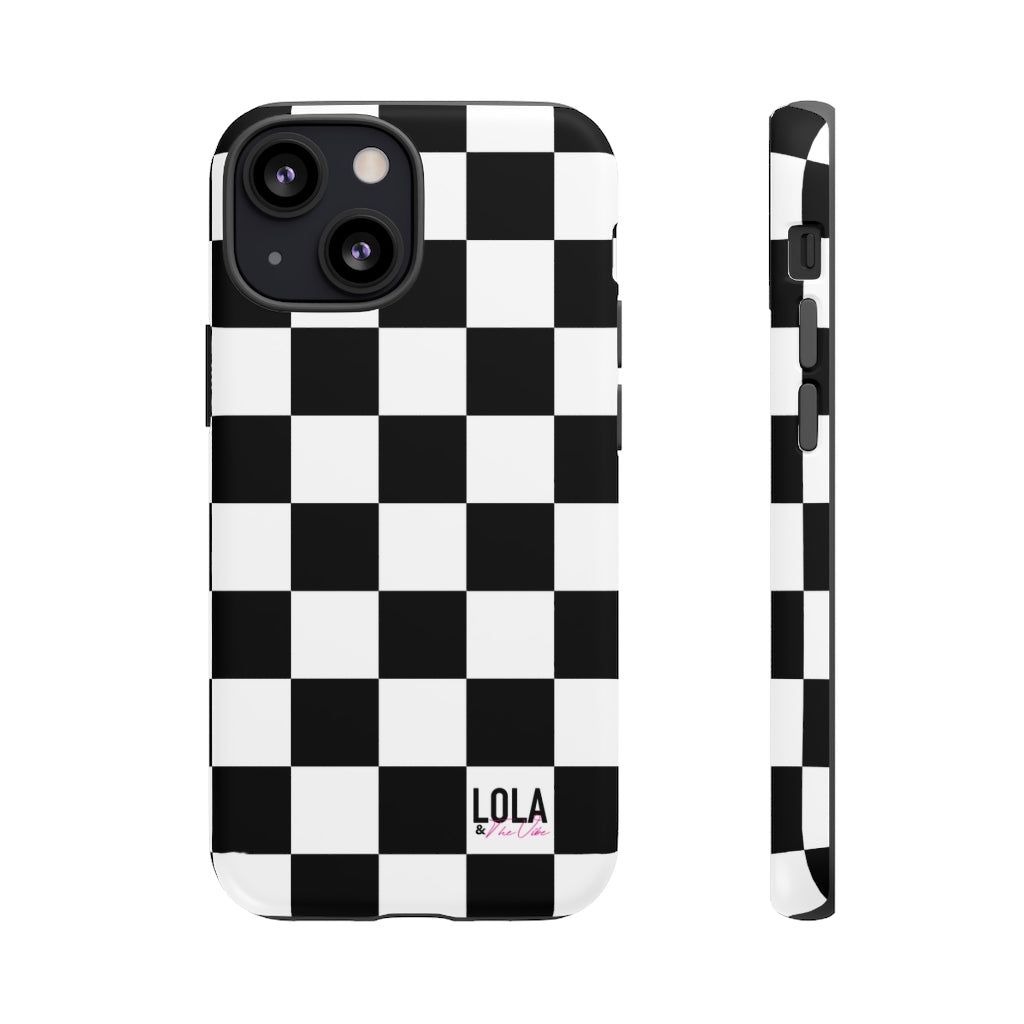 Black Checker iPhone Case