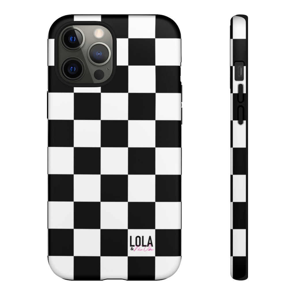 Black Checker iPhone Case