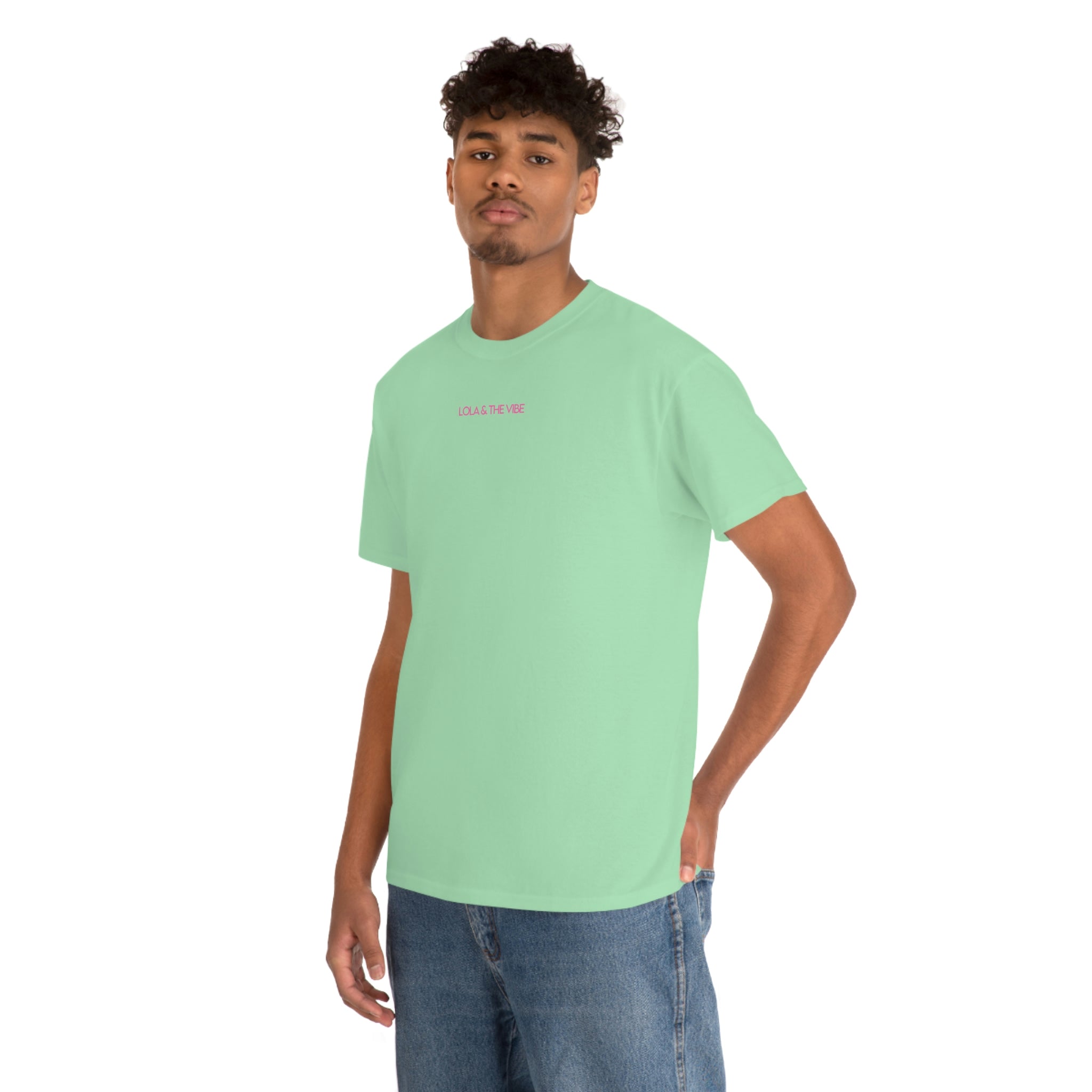SYLMT Tee - Mint With Pink