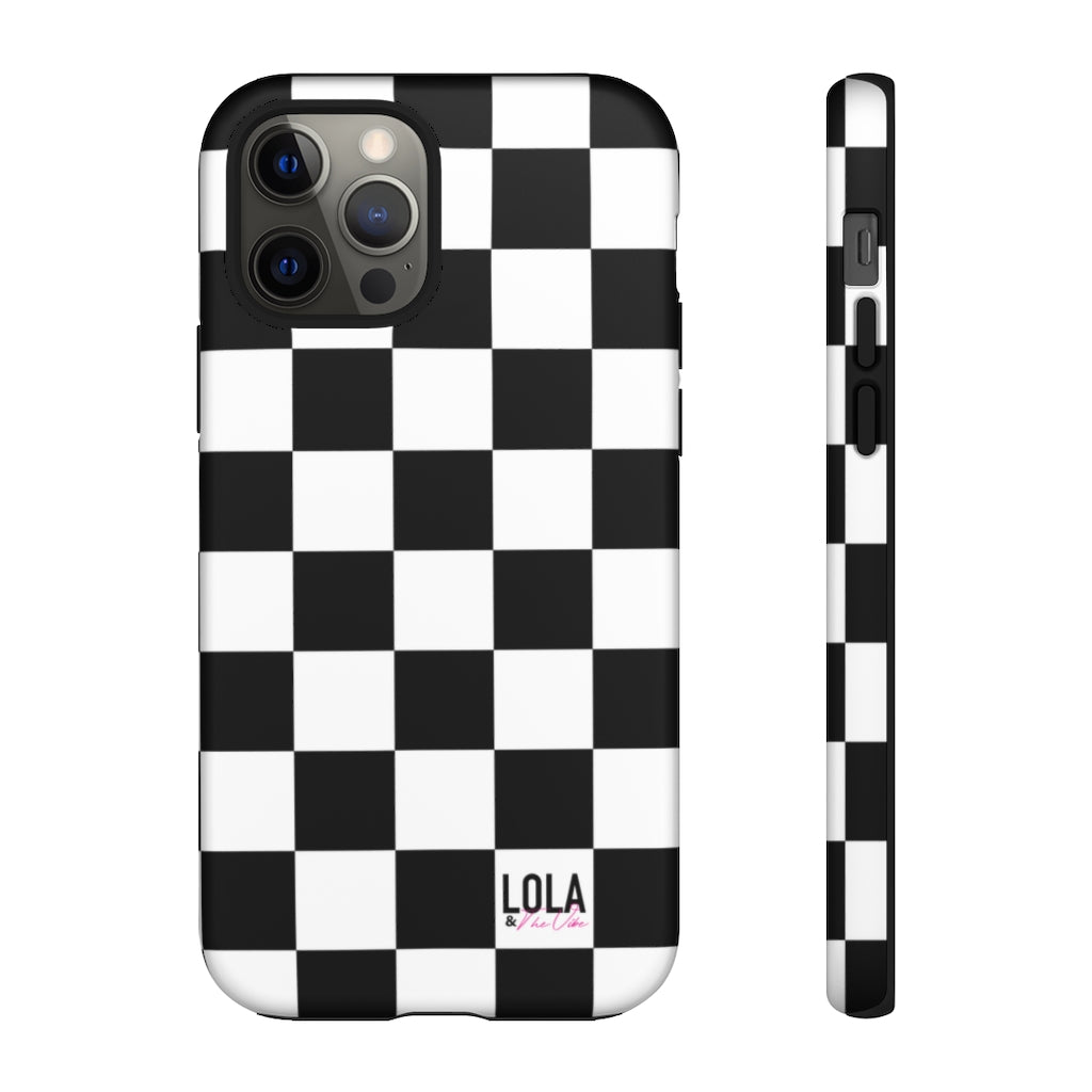 Black Checker iPhone Case