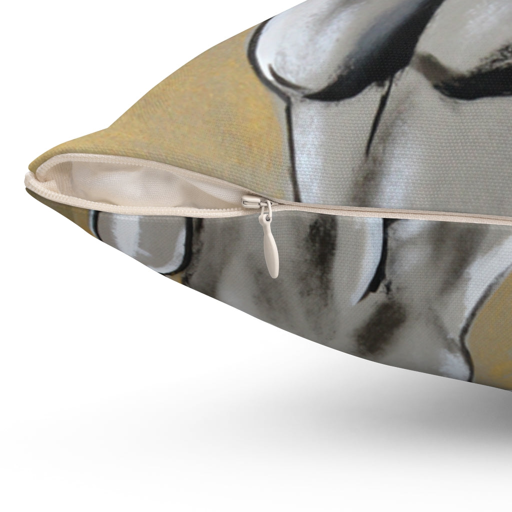 Male Sculpture Accent Pillow