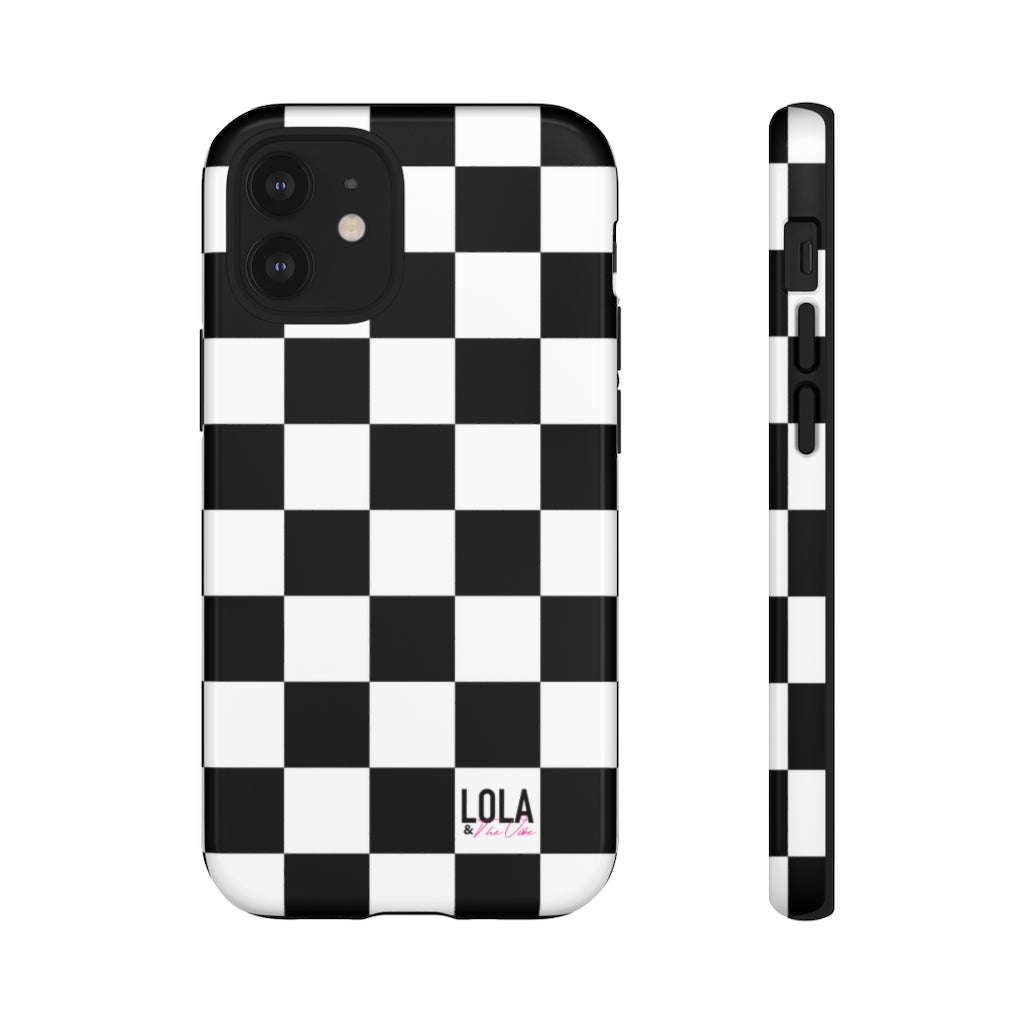 Black Checker iPhone Case