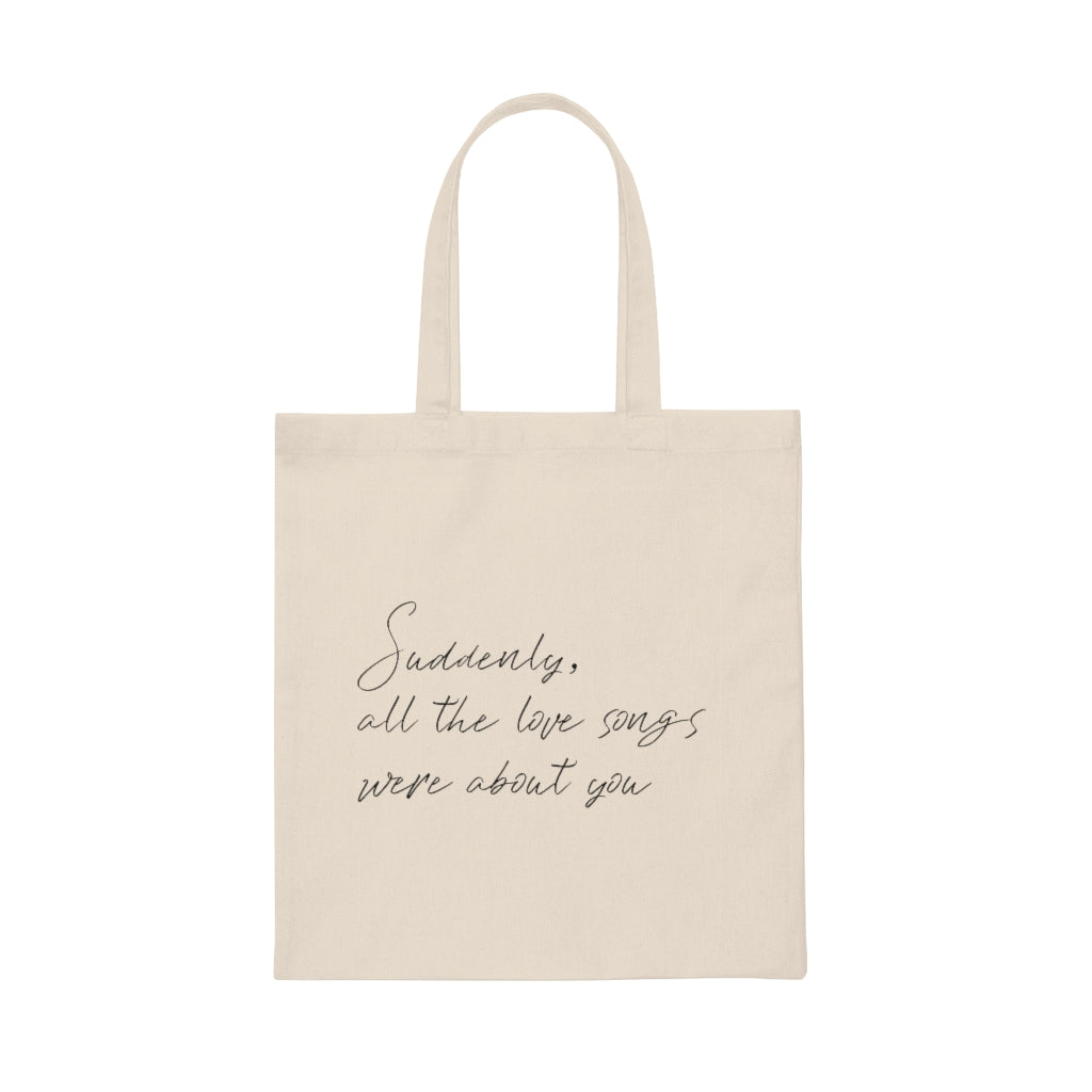 All The Love Songs Canvas Tote