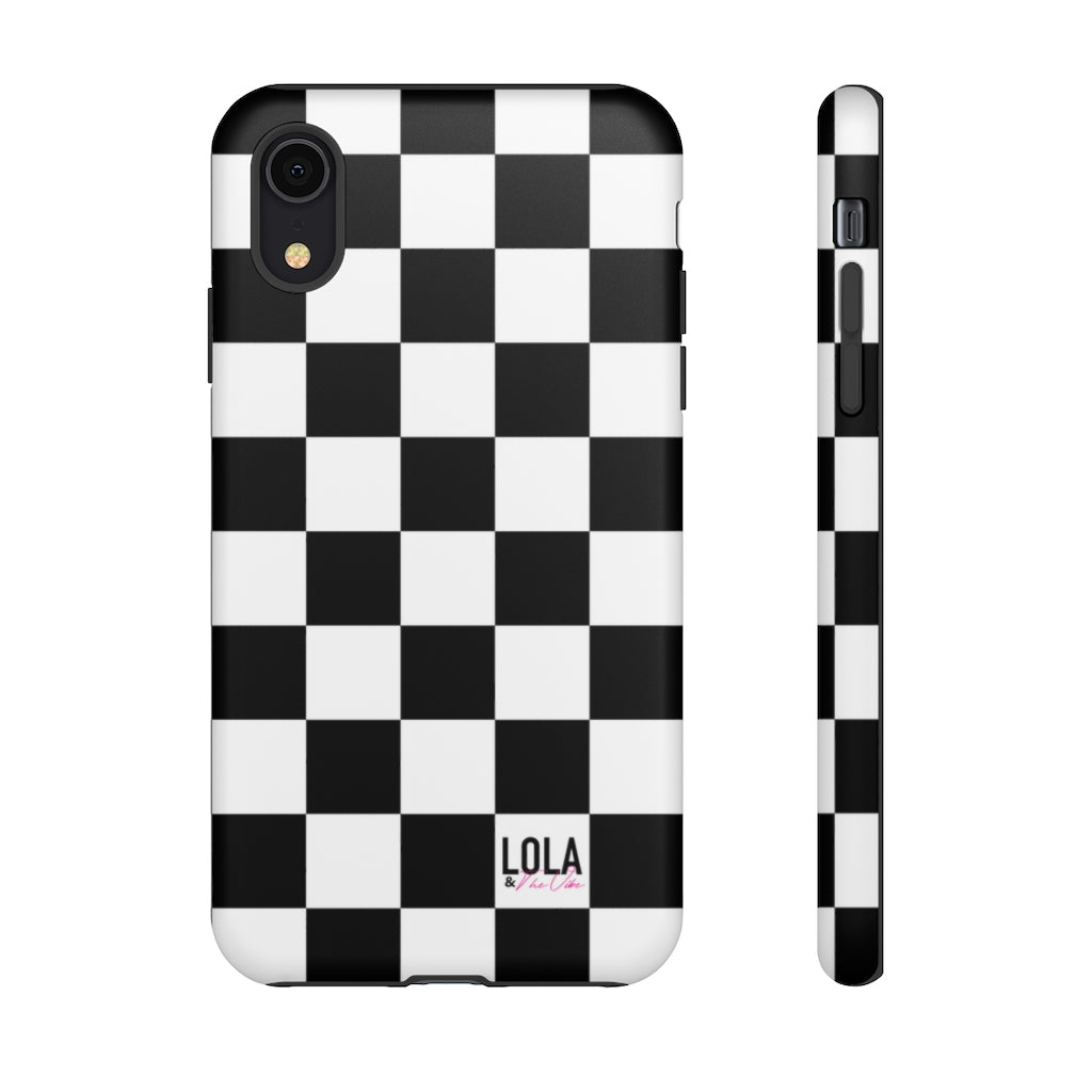 Black Checker iPhone Case