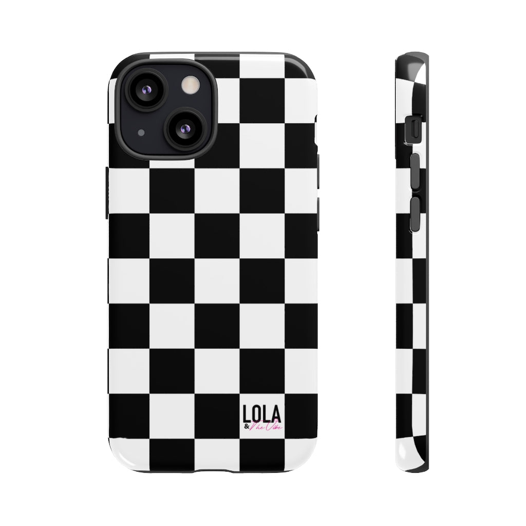 Black Checker iPhone Case