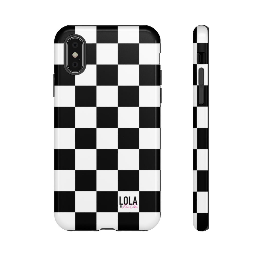 Black Checker iPhone Case