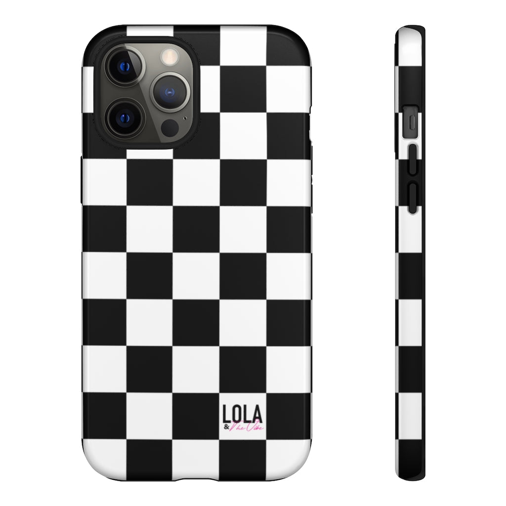 Black Checker iPhone Case