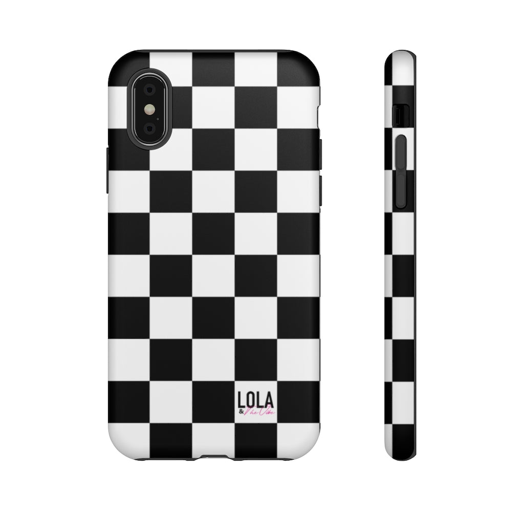 Black Checker iPhone Case